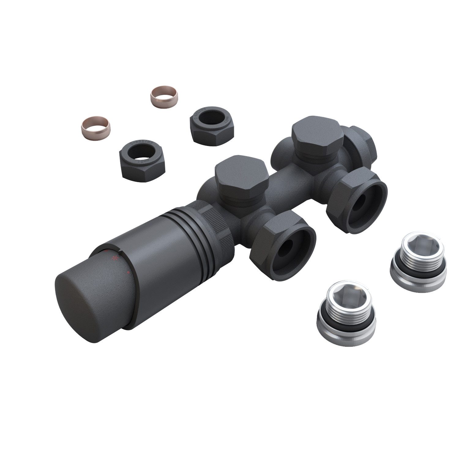 Heizkörperthermostat Multiblock Set für Heizkörper 50mm G 1/2"