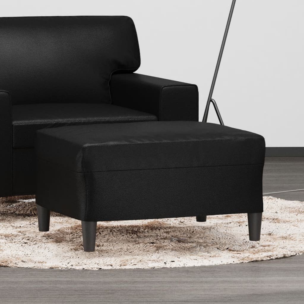 vidaXL Polsterhocker Fußhocker Schwarz 70x55x41 cm Kunstleder (1 St) – Bild 2 von 5
