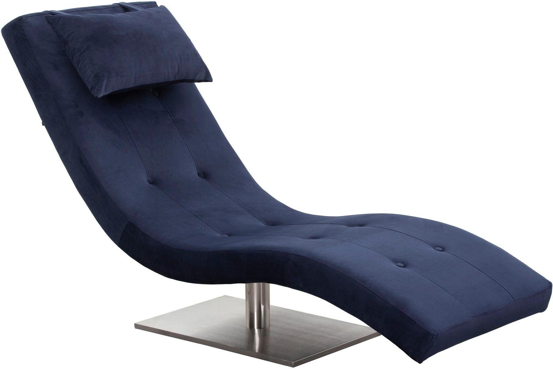 SalesFever Relaxsessel Komfortabler Sessel zum Entspannen, Extravagante Relaxliege: Samtbezug, Knopfheftung, Edelstahlgestell. Reduzierter Preis € 649,99. Unverbindliche Preisempfehlung € 836,00