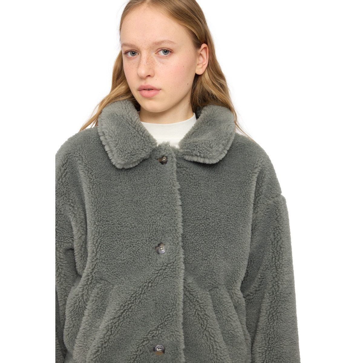 MAZINE Winterjacke Mazine Faux-Fur Button Jacket - Kunstfelljacke