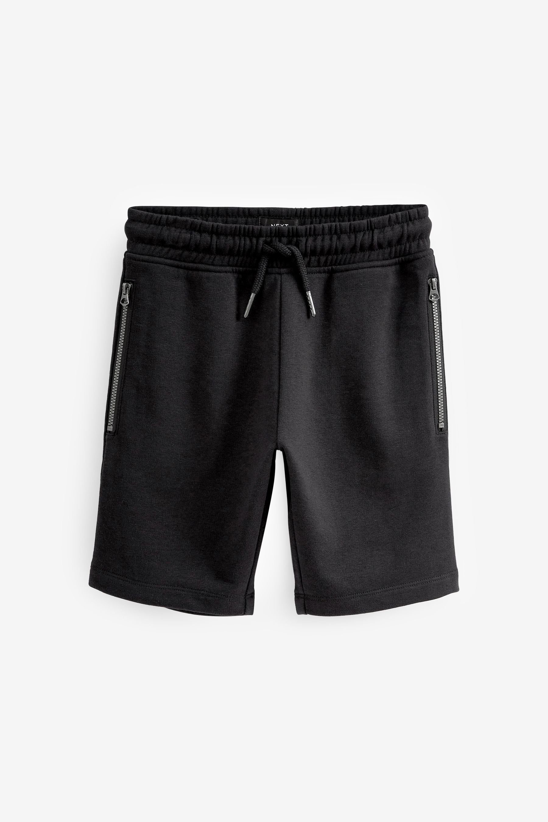Next Sweatshorts Jersey-Shorts mit Reißverschlusstasche (1-tlg) Black