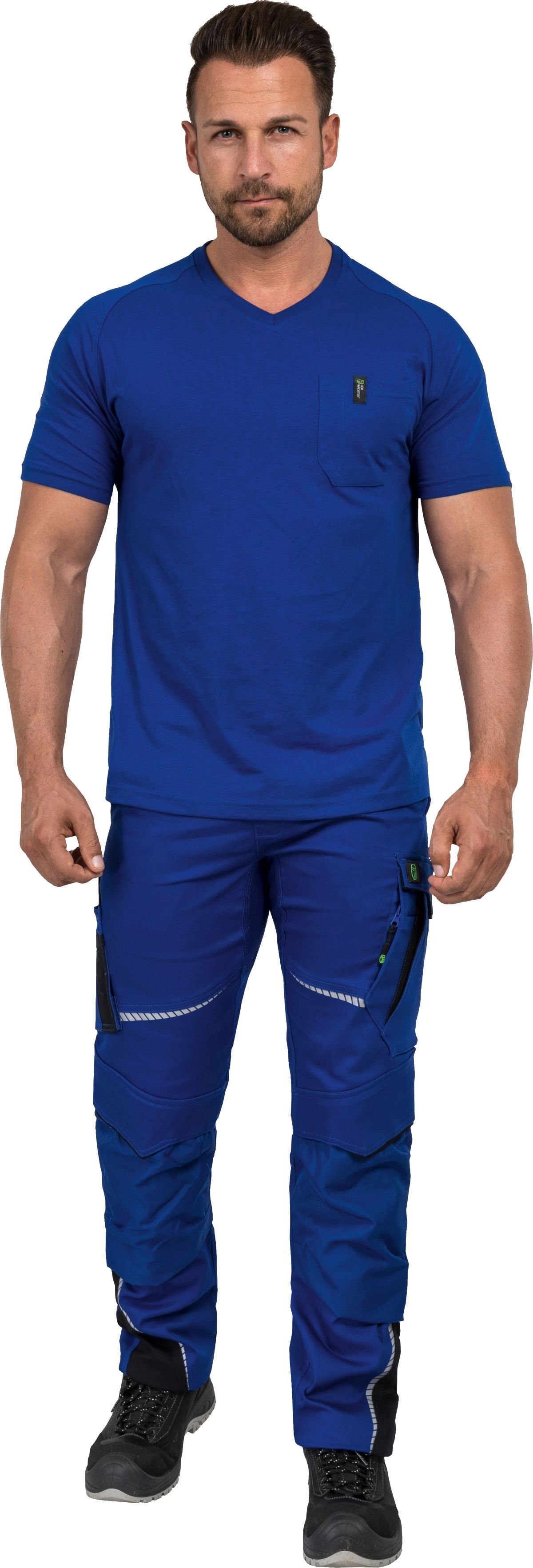 Leibwächter T-Shirt Flex-Line Herren T-Shirt (Funktions T-Shirt aus Baumwollmischung, mit Brusttasche) pflegeleichtes, atmungsaktives & antibakterielles Arbeits – Bild 5 von 5