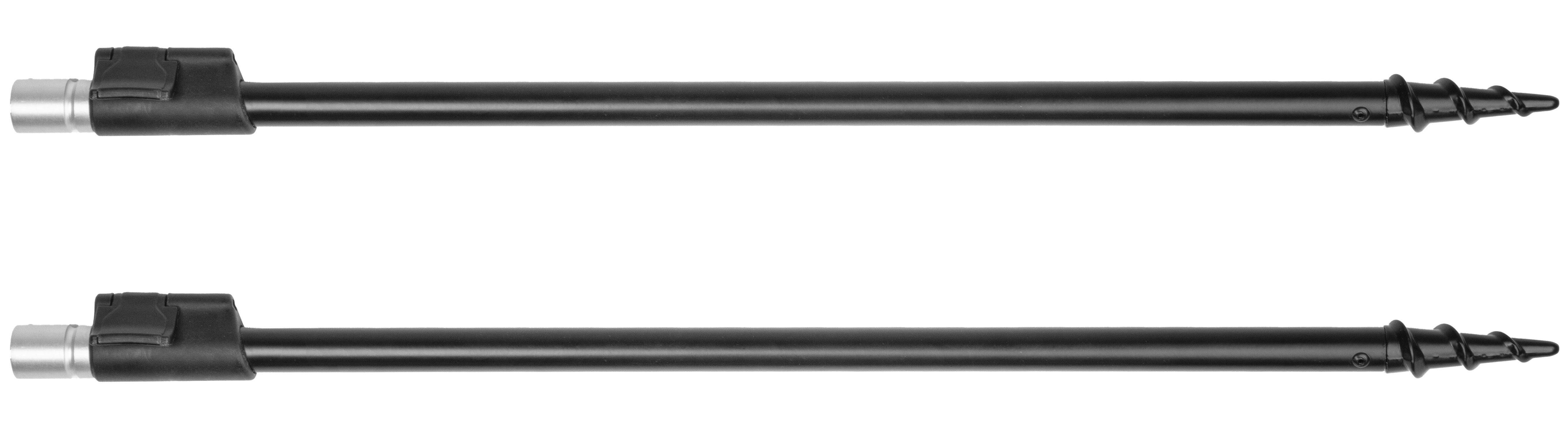 Bankstick 2er SET Bankstick - Rutenhalter - Schraubspitze mit Klemme 30-50cm