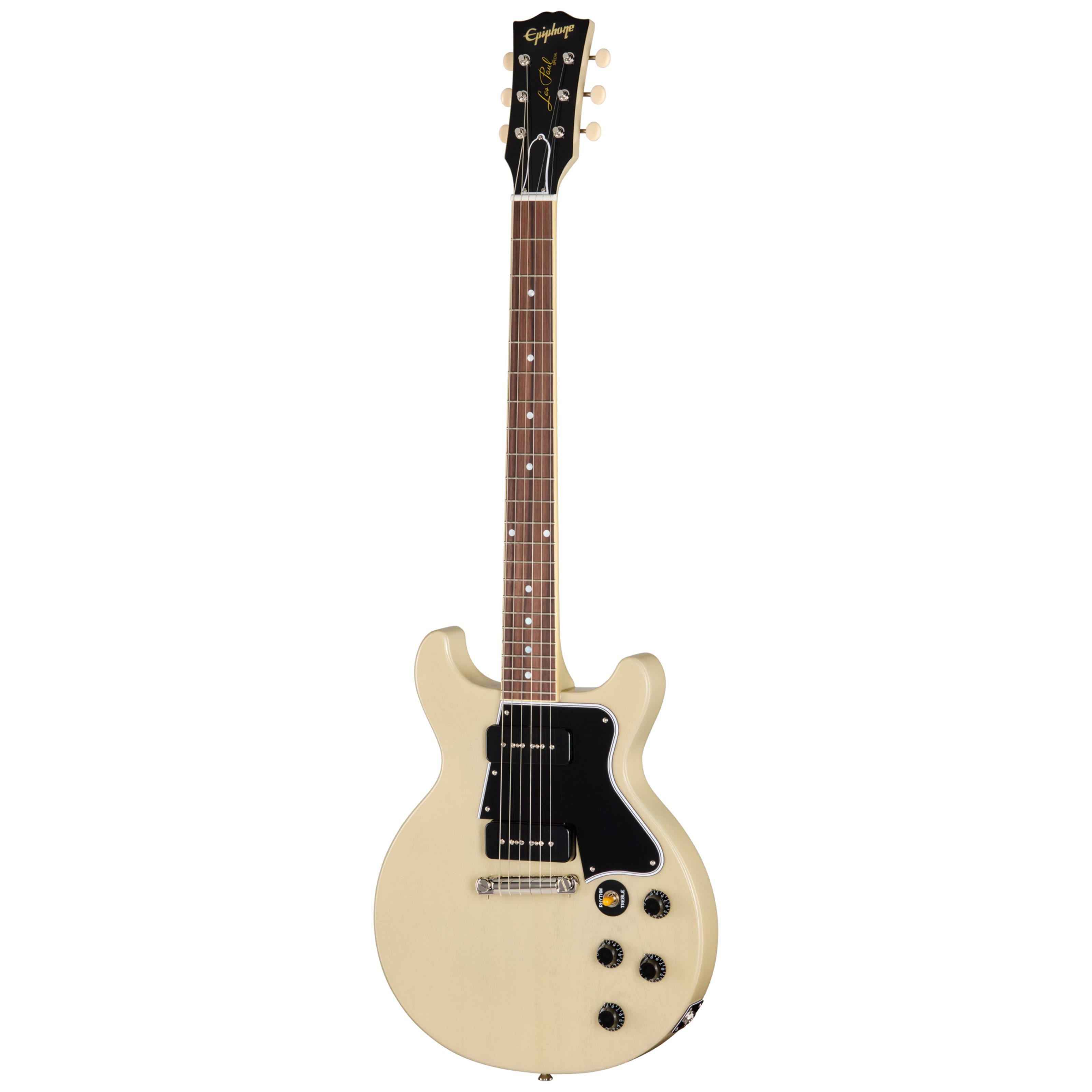 Epiphone E-Gitarre, E-Gitarren, Single Cut Modelle, 1960 Les Paul Special Double Cut Reissu TV White - Single Cut