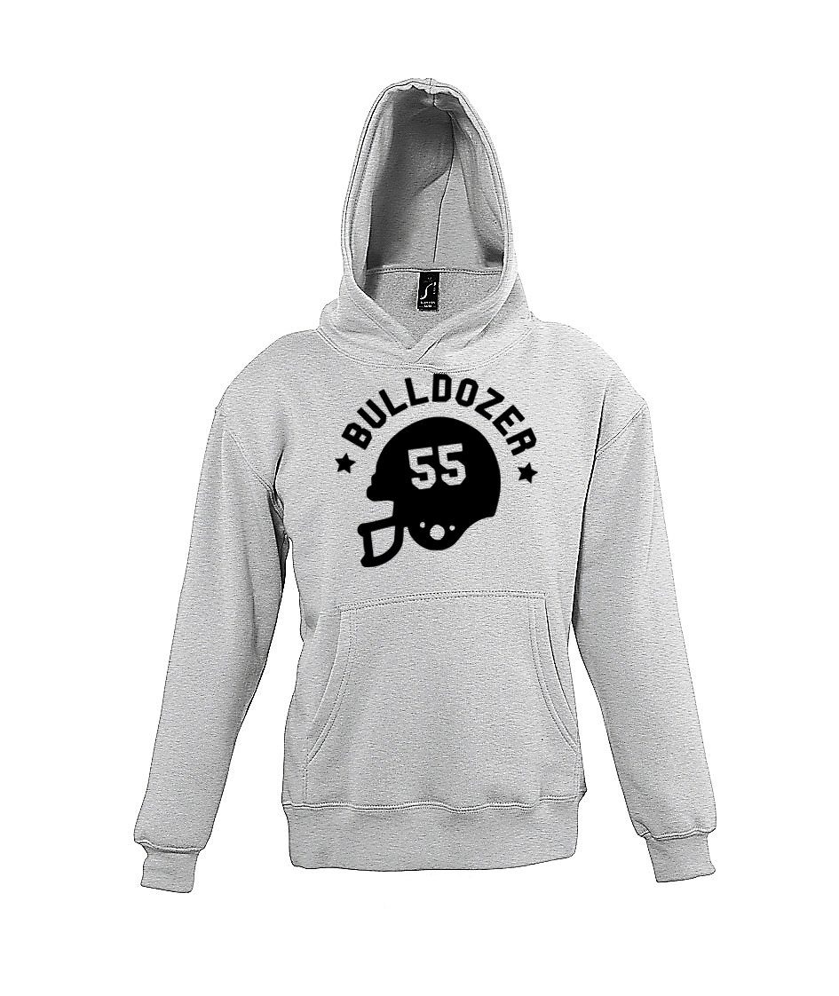 Youth Designz Kapuzenpullover Bulldozer Kinder Hoodie mit trendigem Print Grau