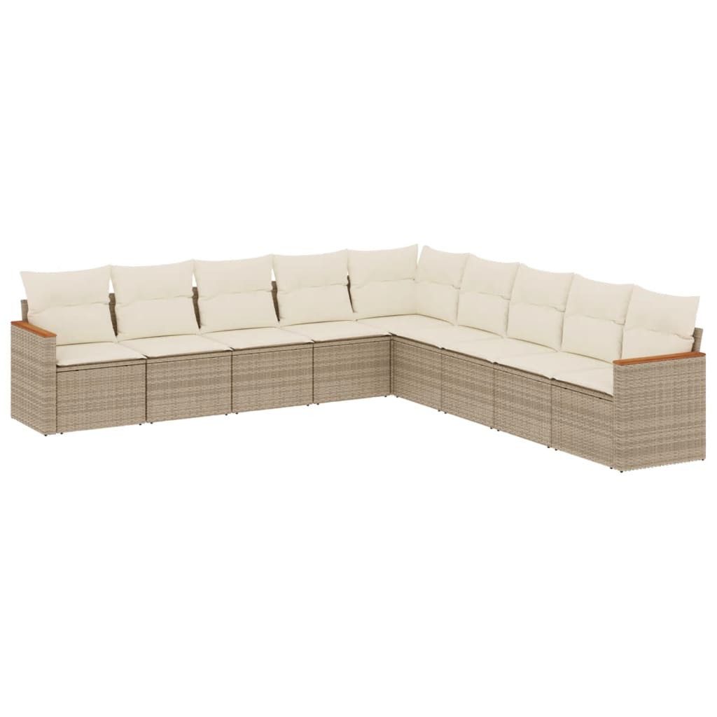 vidaXL Gartenlounge-Set 9-tlg. Garten-Sofagarnitur mit Kissen günstig online kaufen