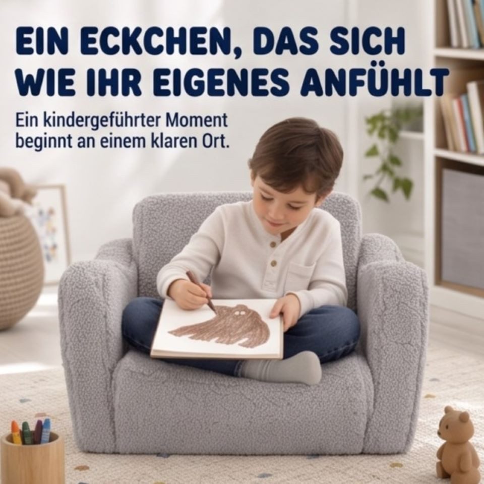 Jiexi Kindersofa Modulares Kindersofa, klappbare Kindercouch für Kinderzimmer – Bild 2 von 5