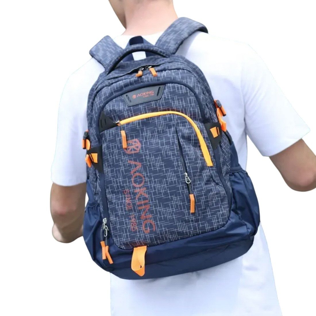 Aoking Freizeitrucksack Rucksack Schulrucksack Sportrucksack Laptoprucksack Ranzen (blau), Rucksack (Laptopfach) Freizeit Reise Sport Arbeit Schule Uni