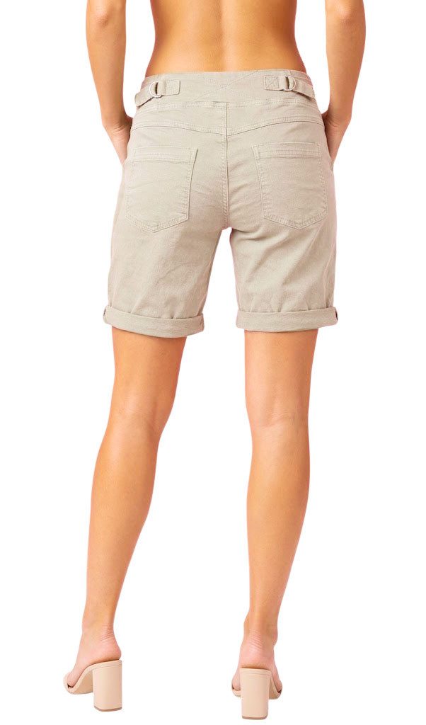 MELLY & CO Bermudas Baumwoll-Damen-Shorts im 5-Pocket-Style mit Tunnelzug & Stretch-Anteil Elastikbund mit Tunnelzug