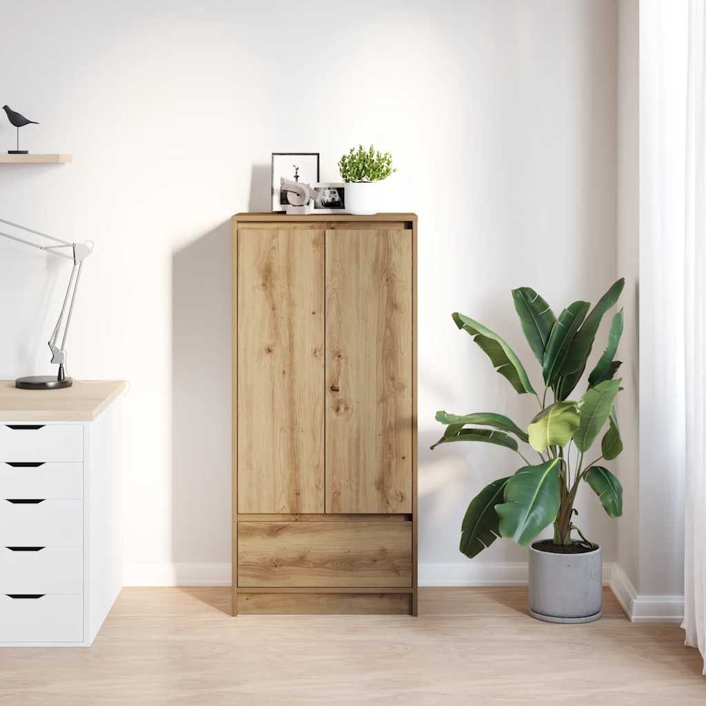 vidaXL Sideboard Schrank mit Schublade Artisan-Eiche günstig online kaufen