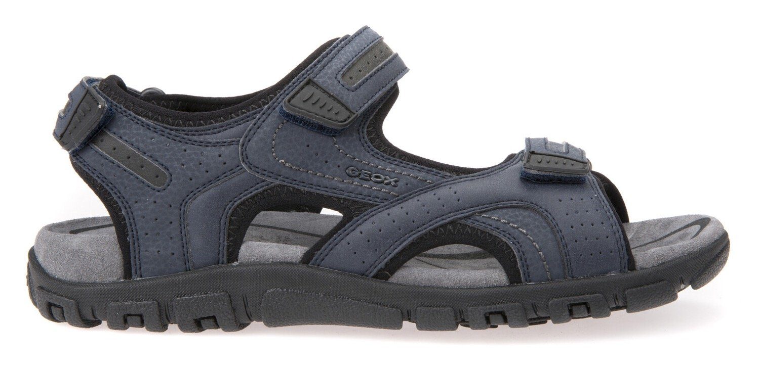 Geox UOMO SANDAL STRADA Sandale, Sommerschuh, Klettschuh, Outdoorsandale, im Trekking-Look