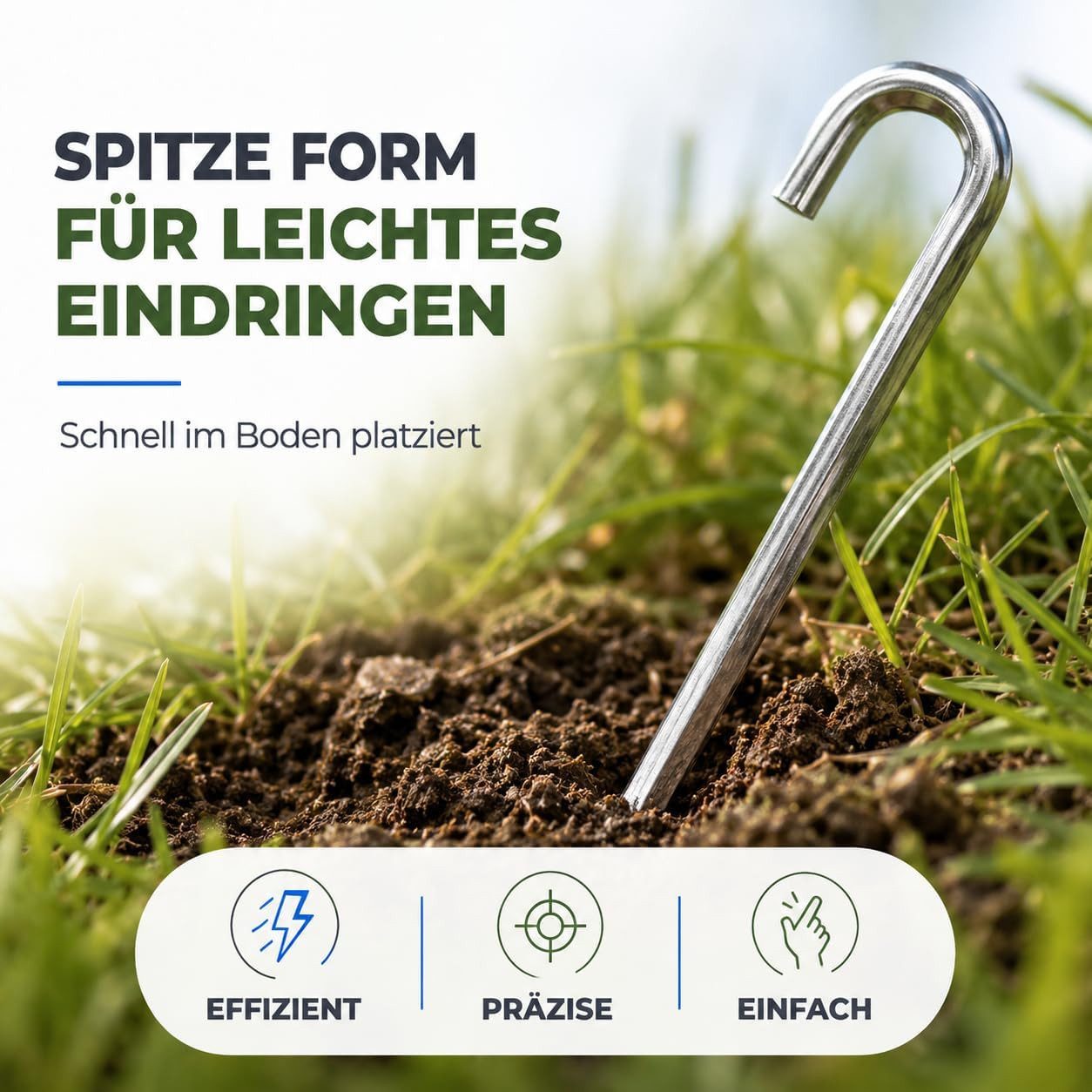 TK Gruppe Zelthering 20 Zeltheringe aus Stahl, 18 cm, für Camping und Garten, (1-St) – Bild 4 von 5