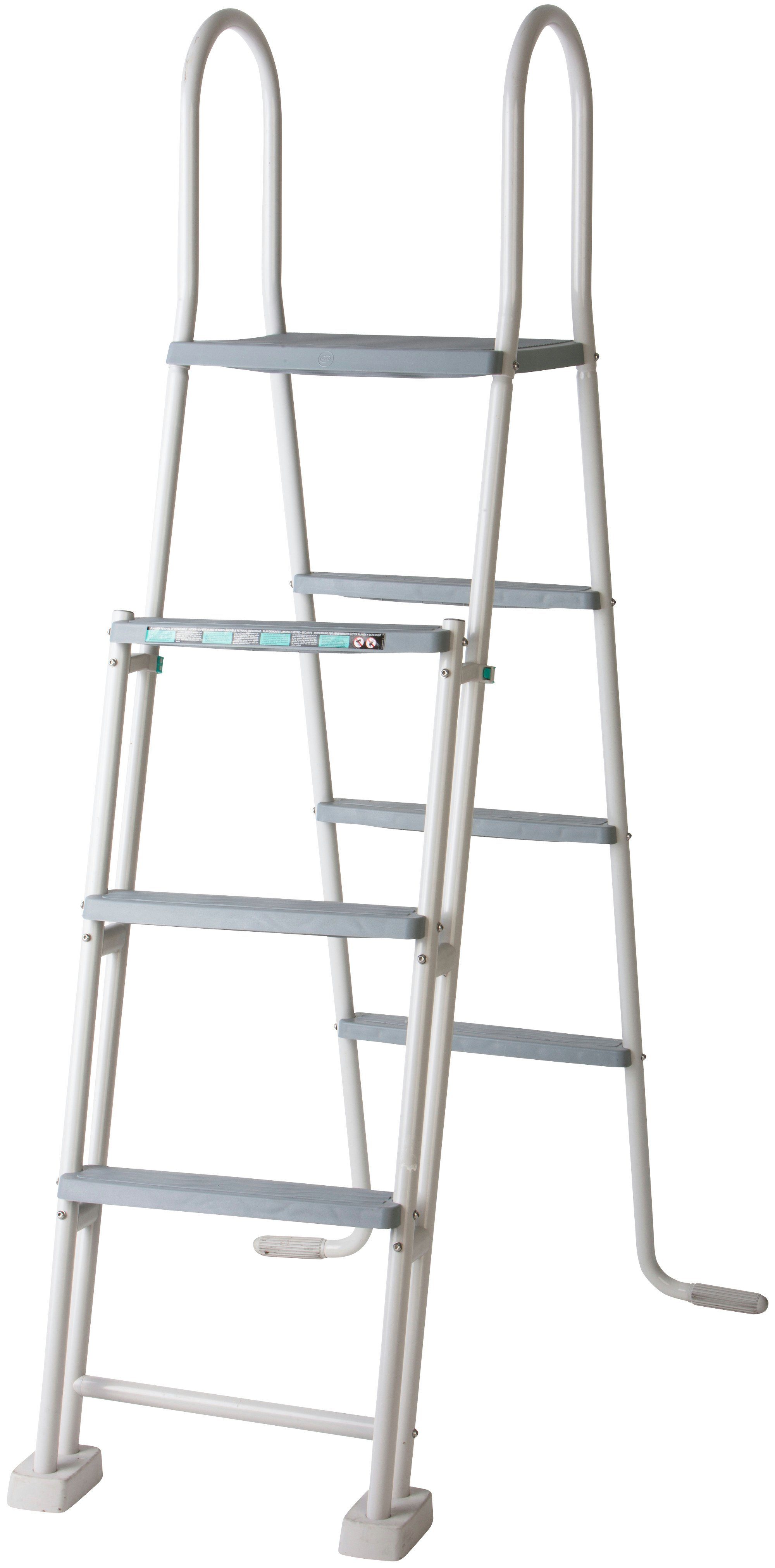 Pool-Sicherheitsleiter Sicherheitsleiter, Poolleiter für Aufstellpools, 120-132 cm Höhe