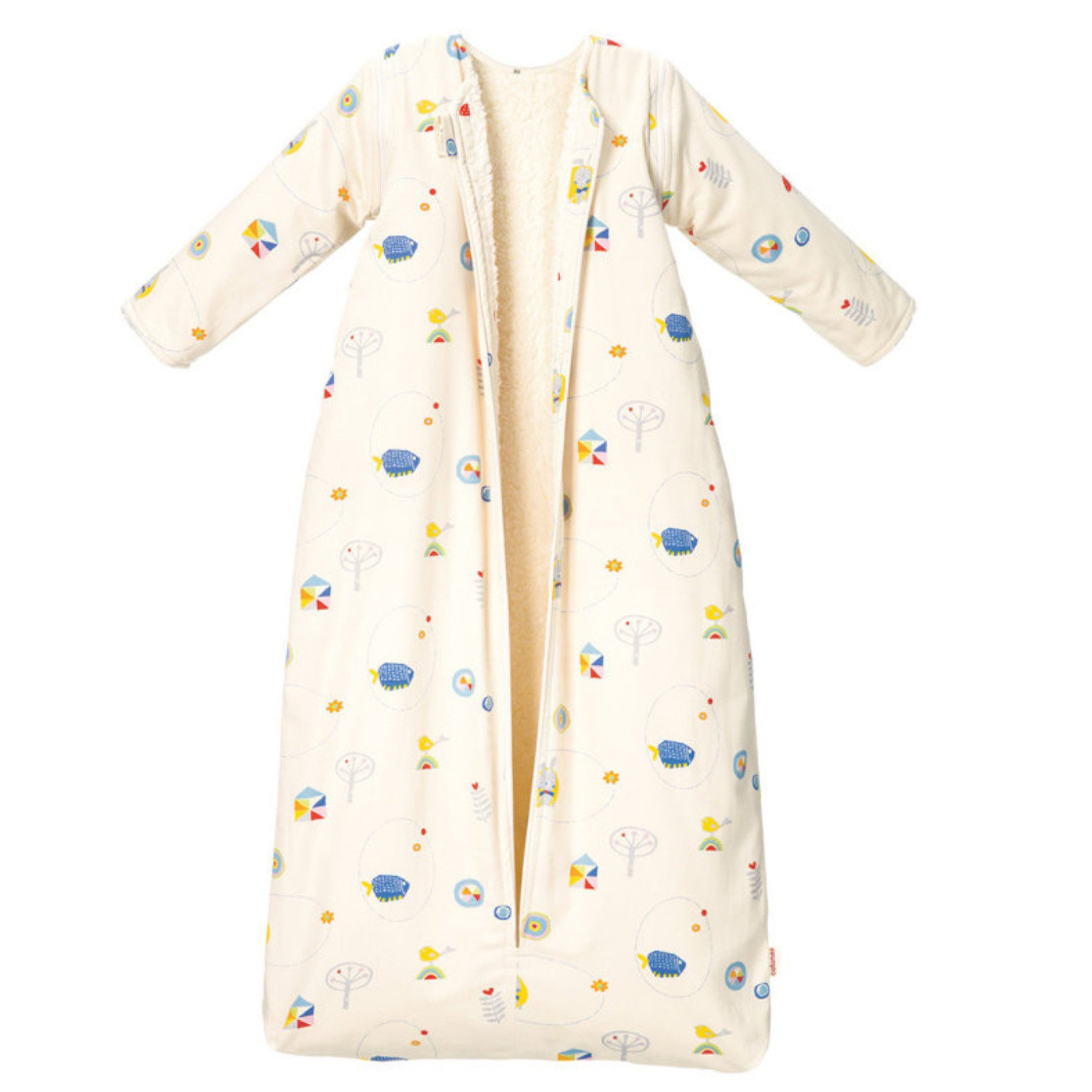 Cotonea Babyschlafsack Cotonea Bio-Baumwolle Schlafsack mit Plüschfutter/abnehmbare Ärmel