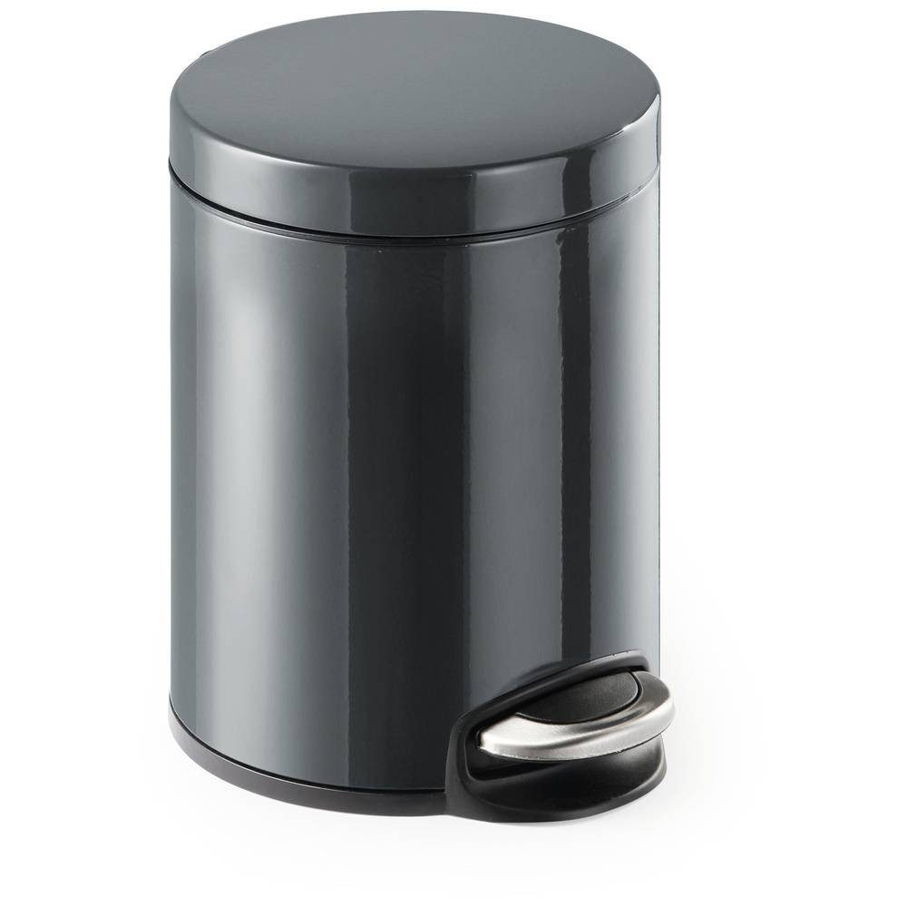 DURABLE Papierkorb Treteimer Metall 5L rund anthrazit 341058