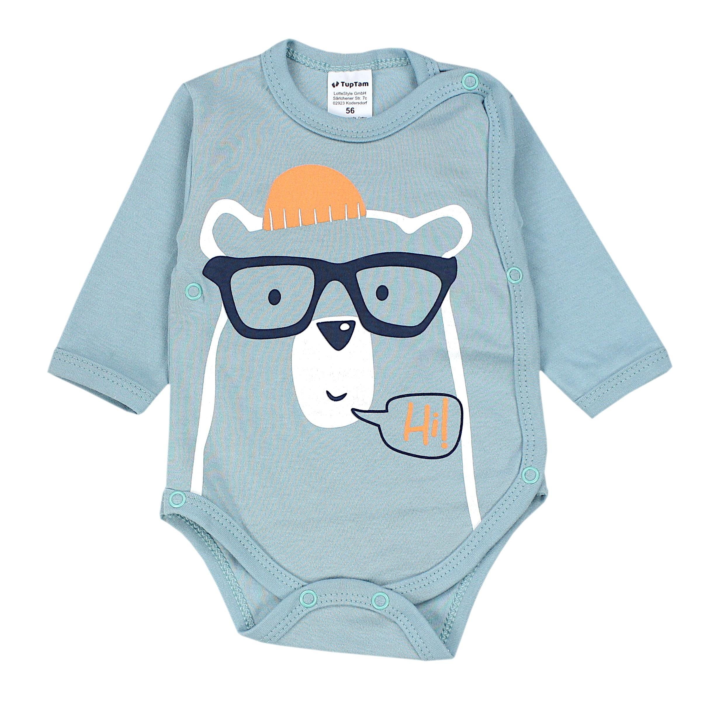 TupTam Langarmwickelbody TupTam Baby Langarm Wickelbody Mädchen Body Jungen im 5er Set