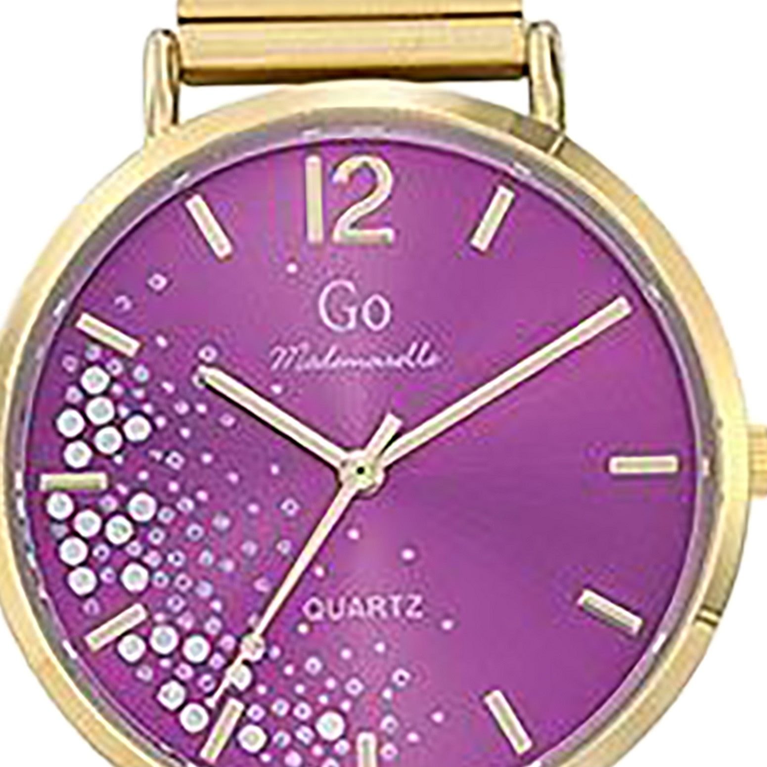 Girl Only Quarzuhr Girl Only GO Damen Armbanduhr, (Analoguhr), Damenuhr GO gold, mittel (ca. 36mm) Edelstahlarmband, Fashion-Style