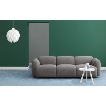 Normann Copenhagen Beistelltisch Couchtisch Tablo Rund Weiß/Natur (Groß)