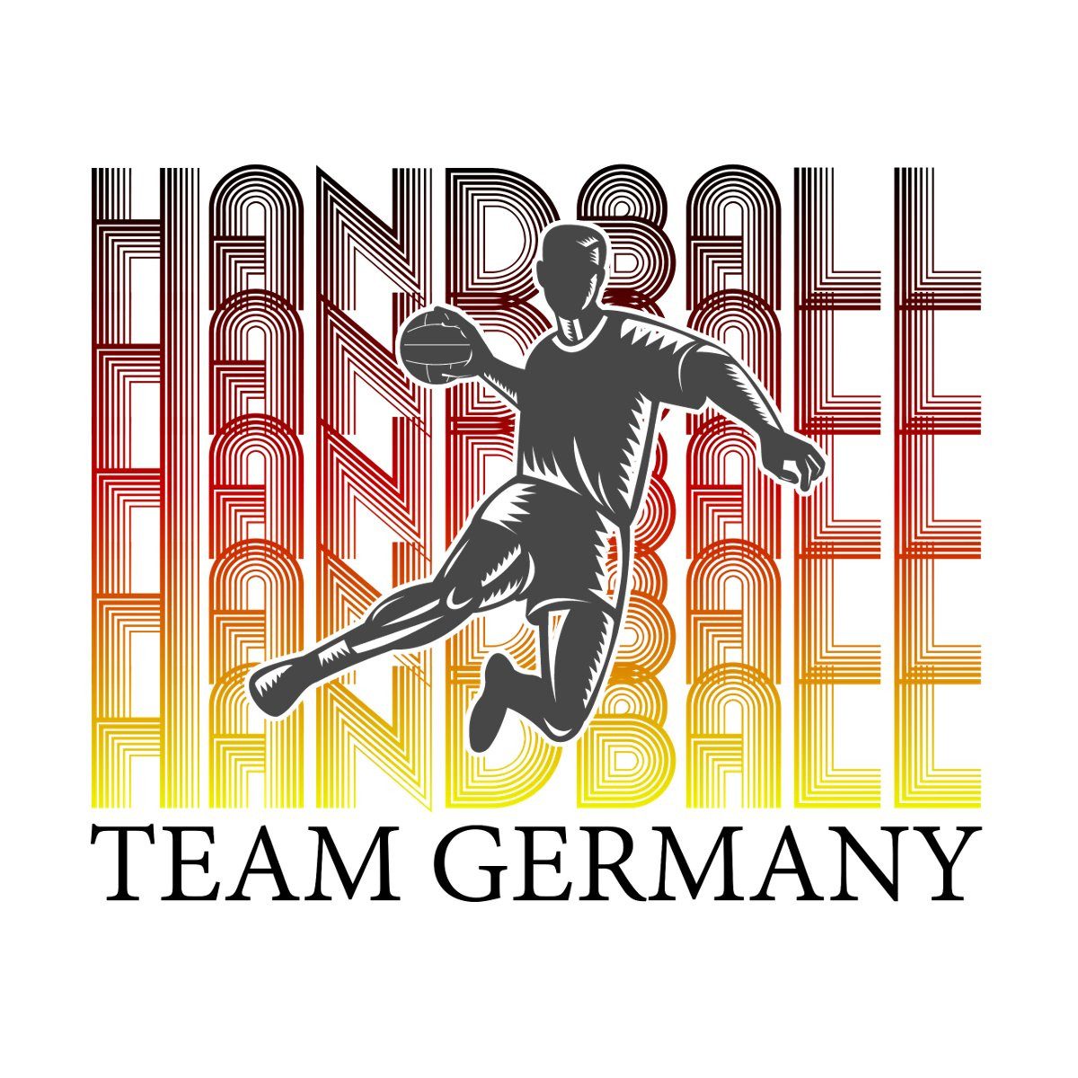 Spreadshirt Aufkleber Handball Team Germany Sticker Aufkleber