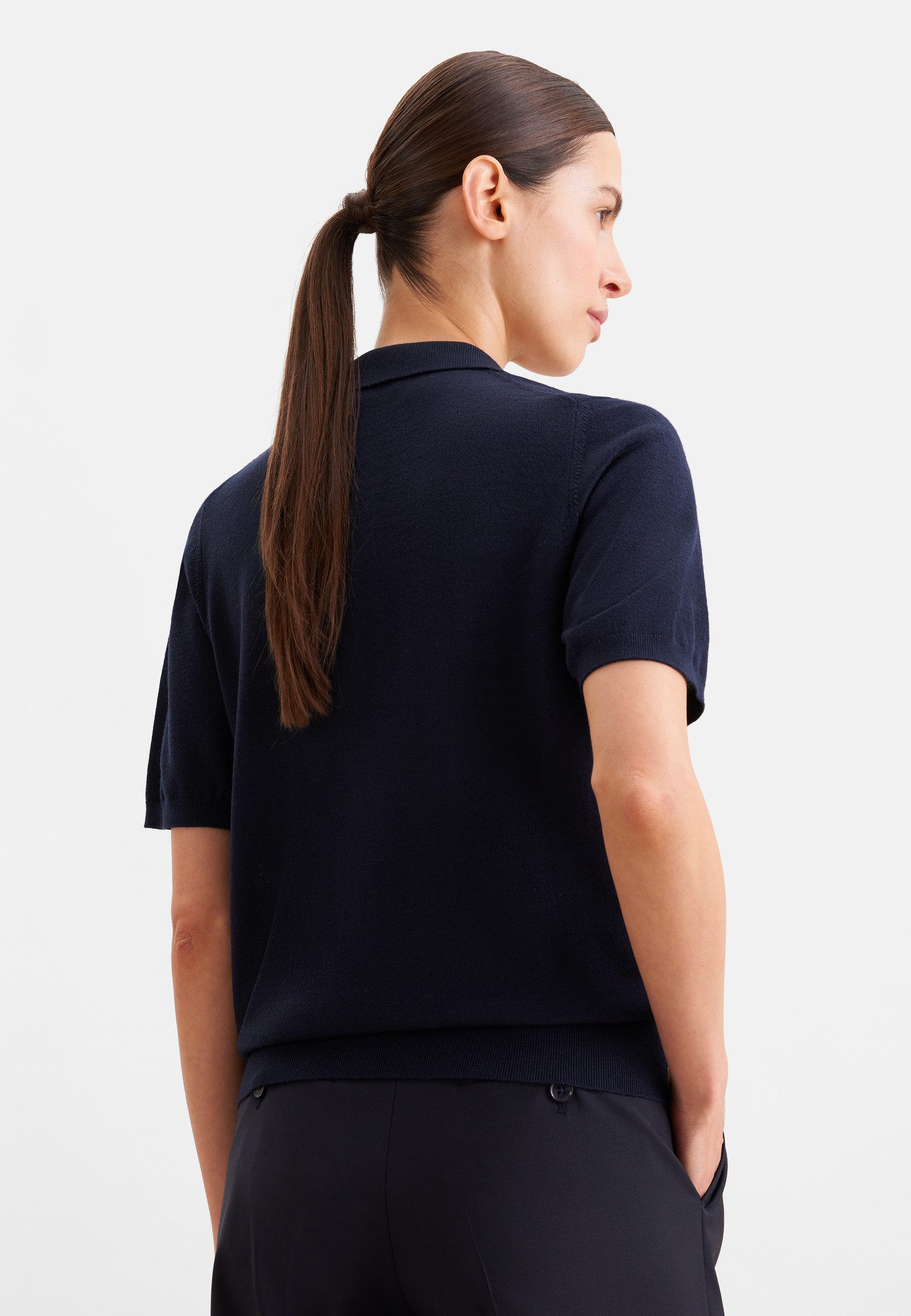 seidensticker Strickpullover Polo Uni