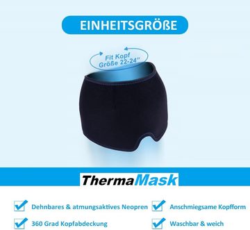 MAVURA Schlafmaske ThermaMask Wohlfühlmaske Gel Schlaf Kühlmaske Kühlmütze, Gesichtsmaske Mütze Verspannungen Universelle Größe