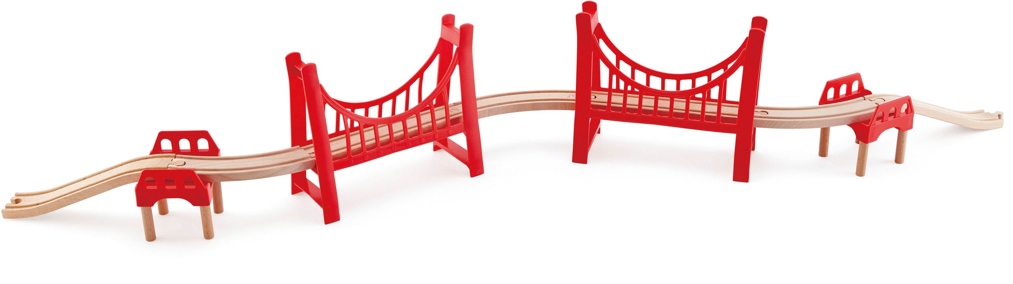 Hape Spielzeugeisenbahn-Brücke Große Doppel-Hängebrücke