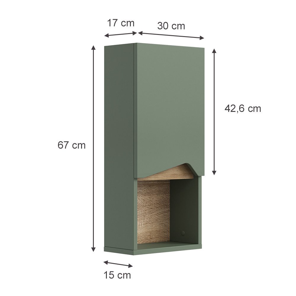 Vicco Hängeschrank Marelle, Grün/Artisan, 30 x günstig online kaufen