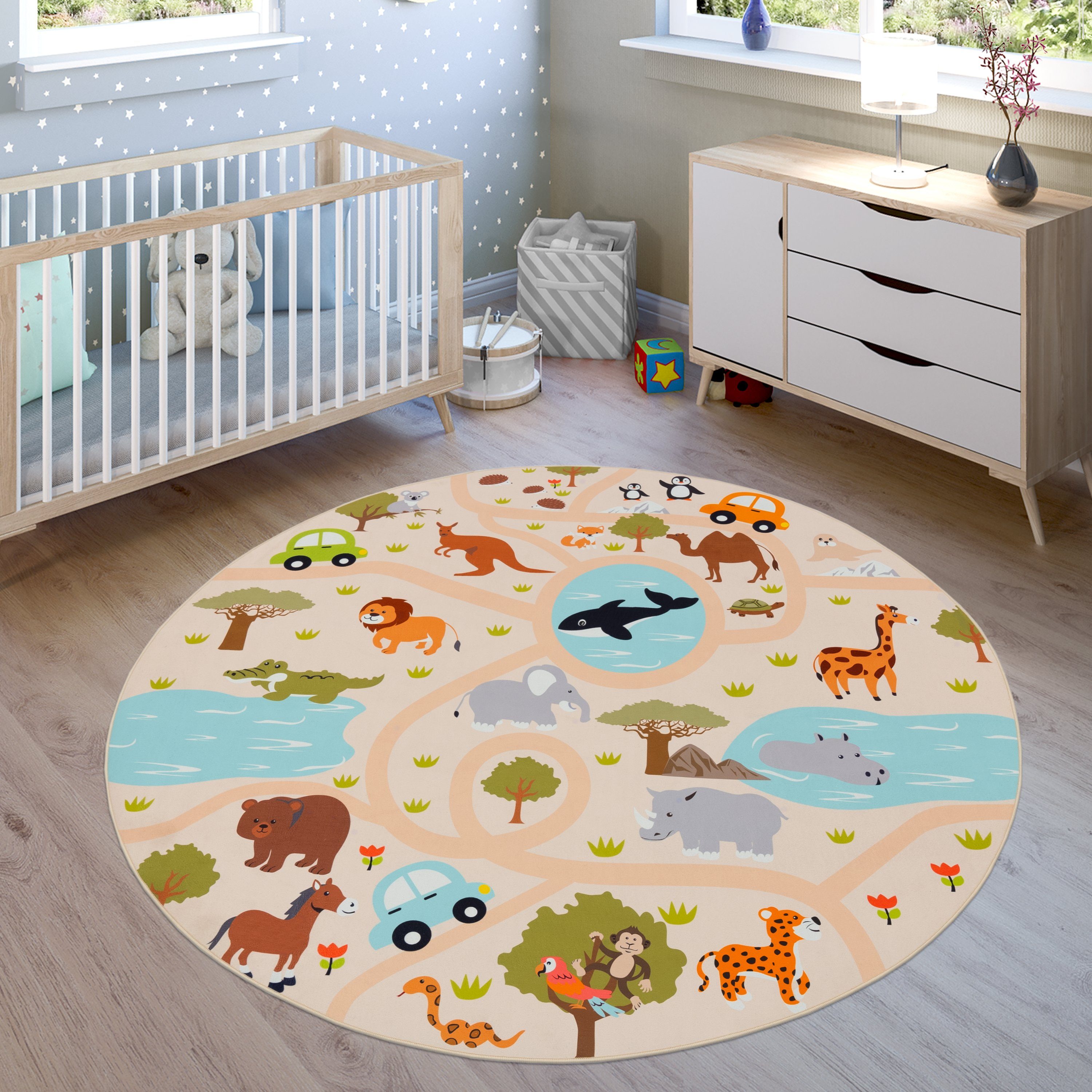 Paco Home Kinderteppich Bino 580, rund, günstig online kaufen