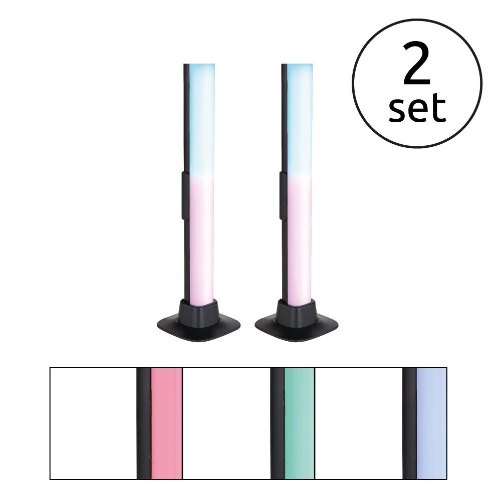 GLOBO LIGHTING Tischleuchte POLLIVER, Dimmfunktion, RGB, Smart Home, Timerfunktion, mehrere Helligkeitsstufen, LED fest integriert, Tischlampe Nachttischlampe Deko-Tischleuchte Schlafzimmer