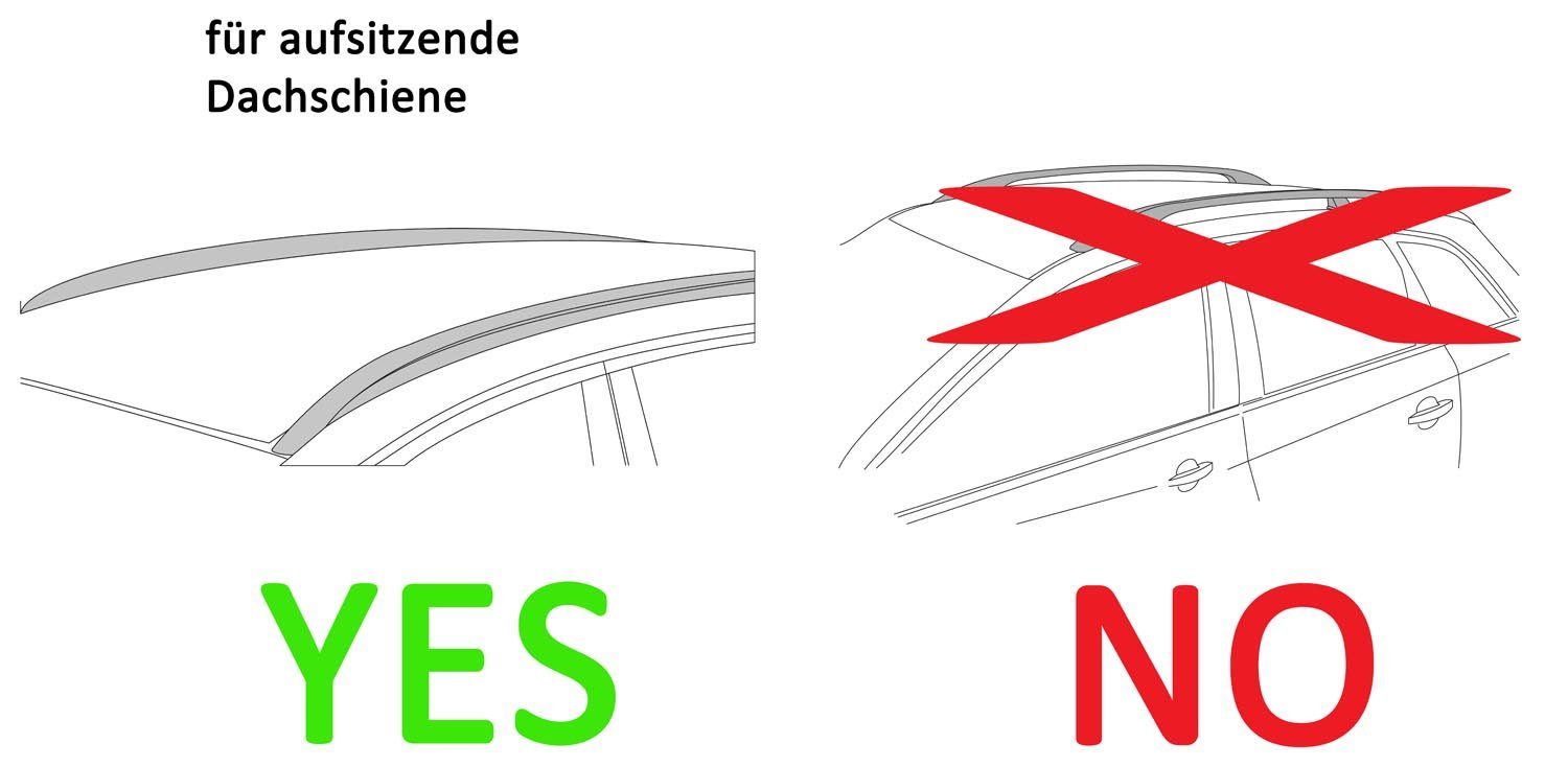 ab kompatibel (Für Ihren Dachträger mit Opel X Reling), Grandland (5Türer) X anliegender Dachträger 2017 + ab Opel Pro Grandland Fahrradträger mit (5Türer) RB003 VDP Alu 2017 Bike