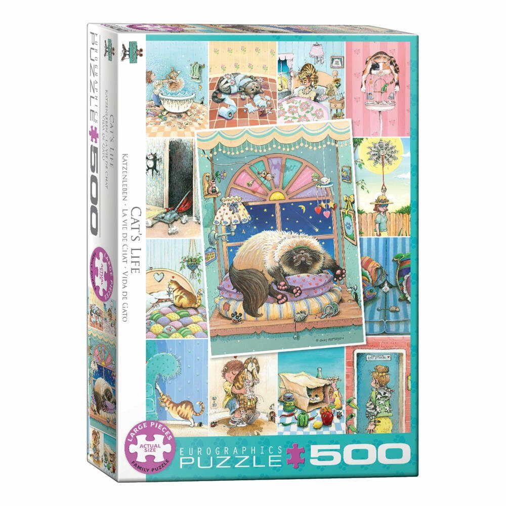EUROGRAPHICS Puzzle Ein Katzenleben von Gary Patterson, 500 Puzzleteile