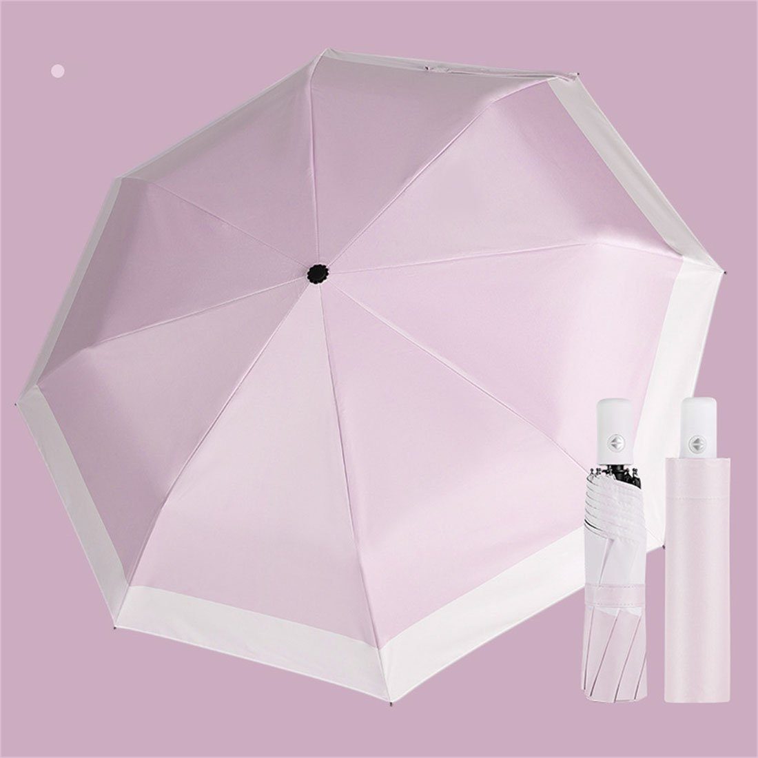 YOOdy~ Taschenregenschirm Sonnenschutz sonnenschirm winzig klein für unterwegs Regenschirme Bubble Pink