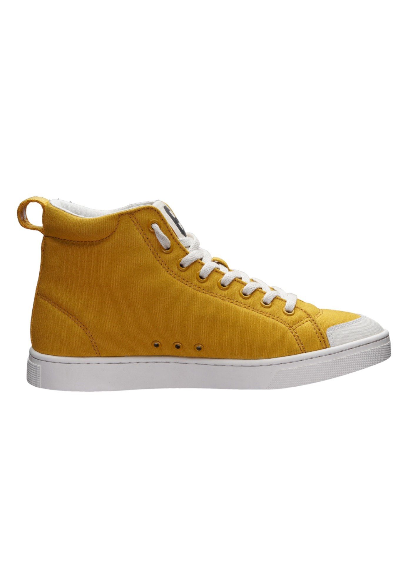 Cut ETHLETIC Sneaker Hi Fairtrade White Yellow Mustard Produkt Just - Active