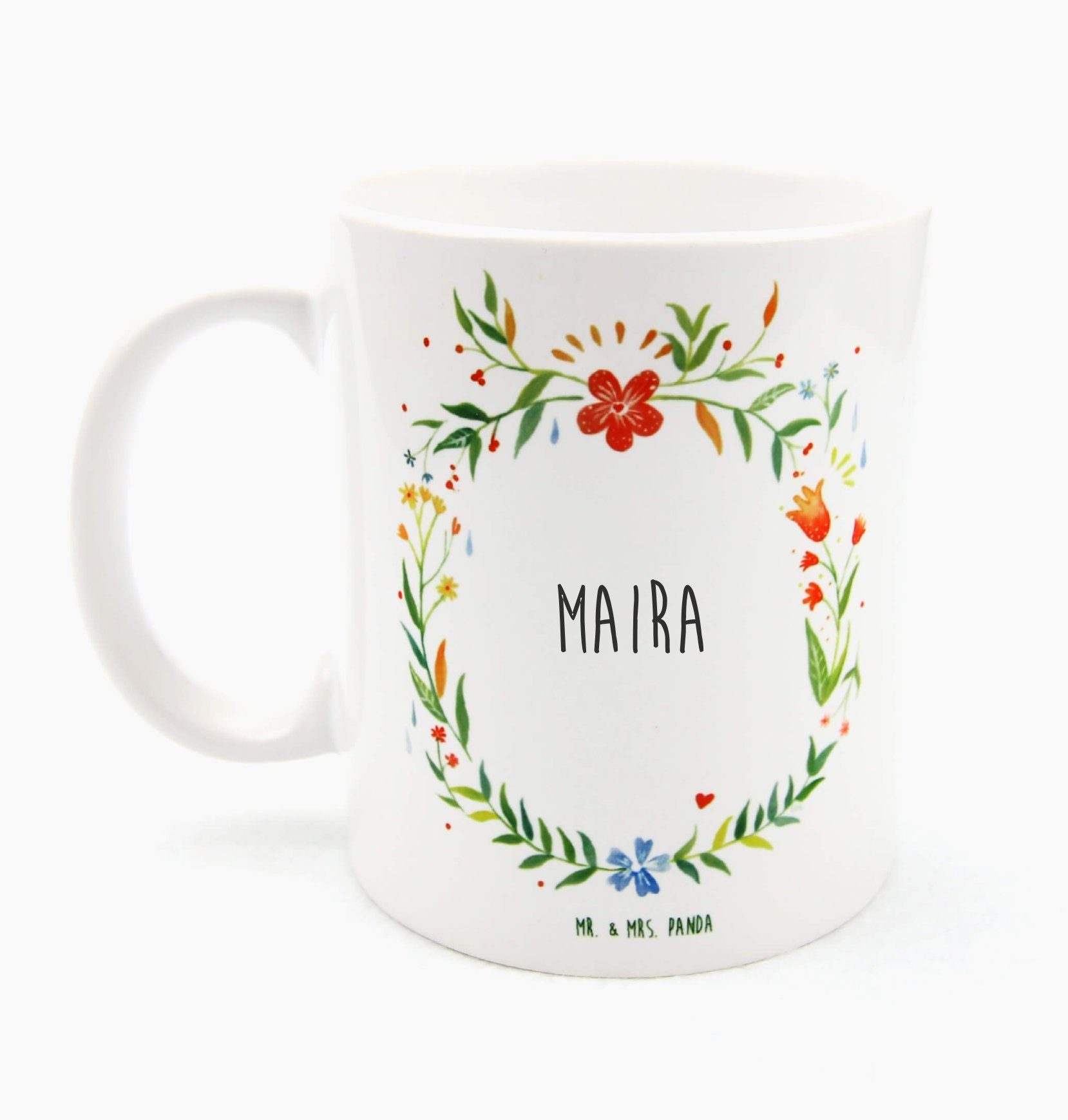 Mr. & Mrs. Panda Tasse Maira - Geschenk, Kaffeebecher, Geschenk Tasse, Tasse Sprüche, Büro T, Keramik