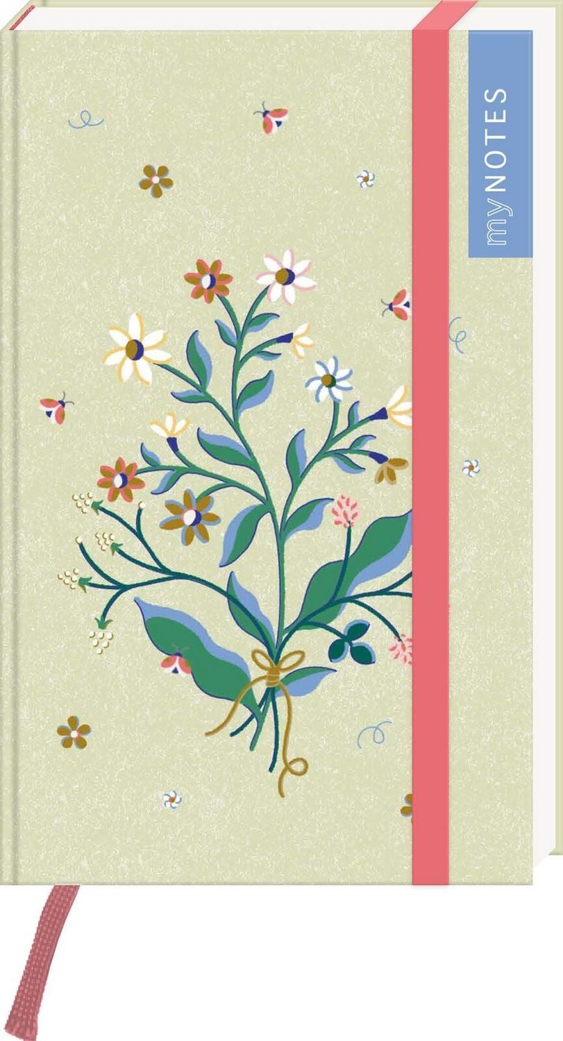myNOTES Papeterie: Notizbuch A6 Cottage Style: Blumenstrauß / diverse