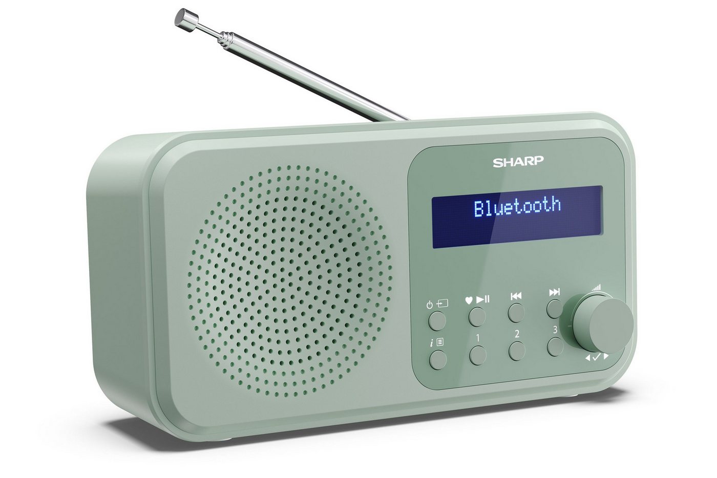 Sharp DR-P420 Tokyo grün Digitalradio (DAB) (DAB+, UKW (FM), Tragbares Digitalradio, Bluetooth Lautsprecher, Dual-Alarm)