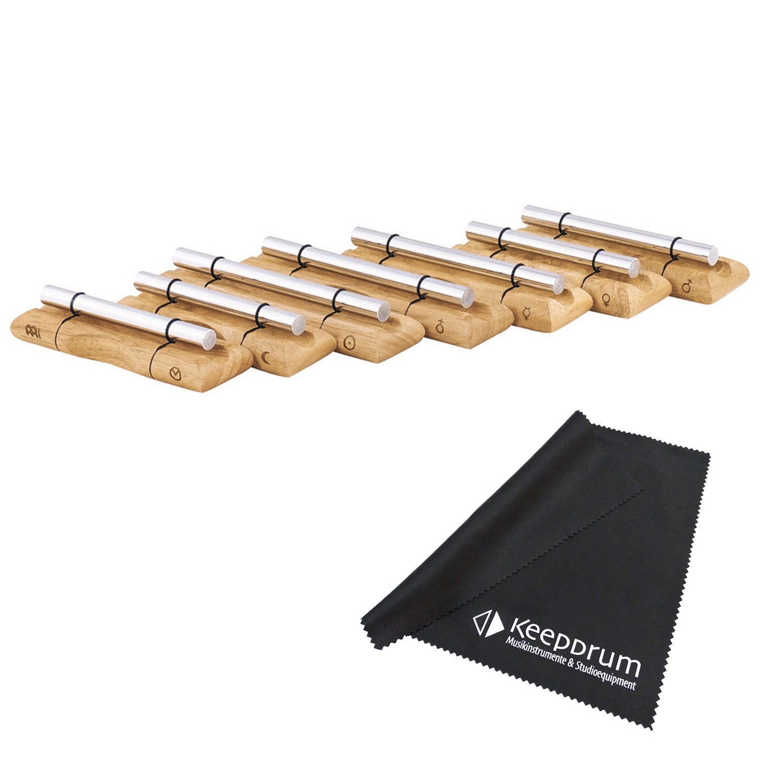 Chime Meinl Sonic Energy Klangstäbe EC-SET-CHA-7 Chakra Set mit Tuch