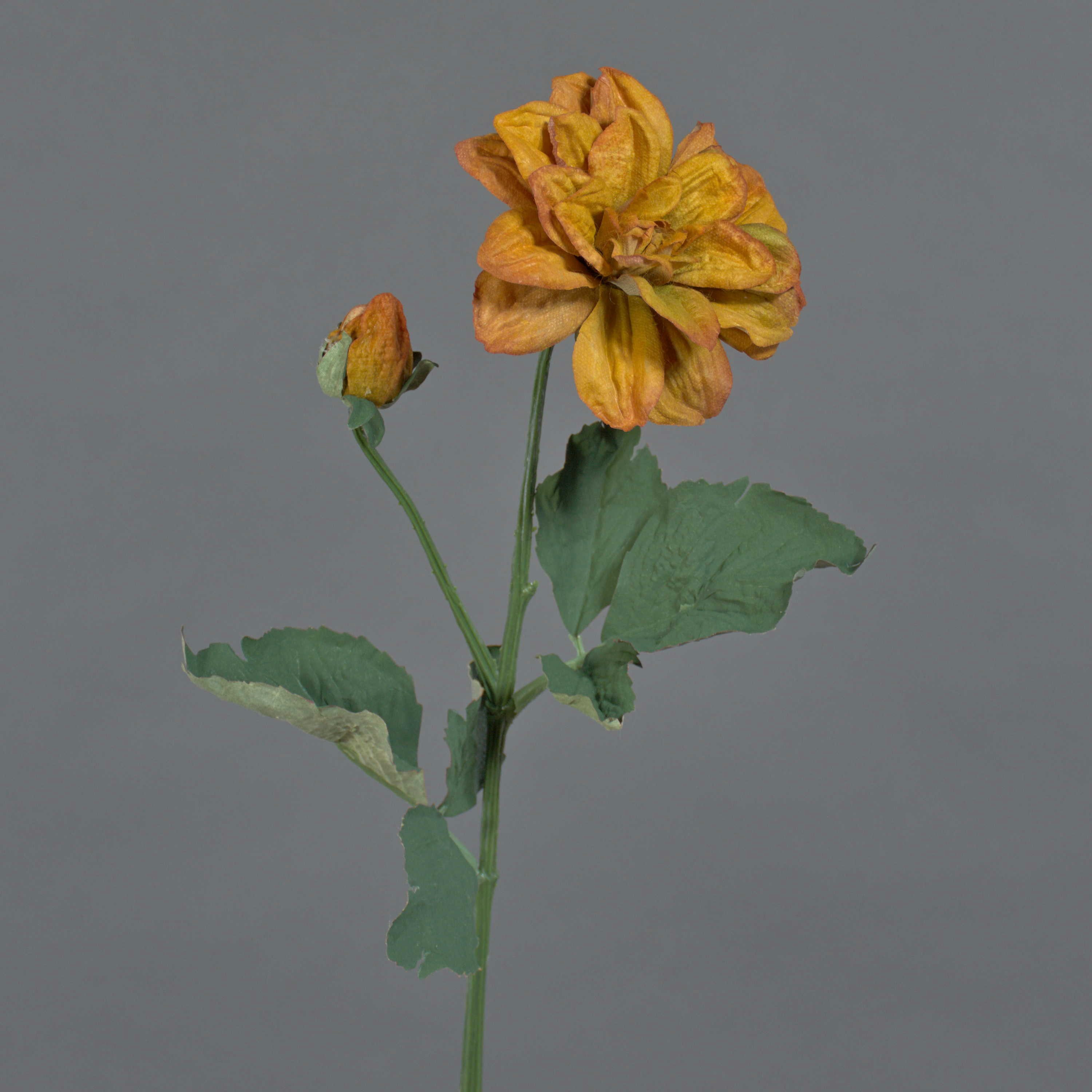 Kunstblume Deko Blumenzweig Dahlie Ginger, Eco Collection, orang Dahlie, artplants, Höhe 60.0 cm