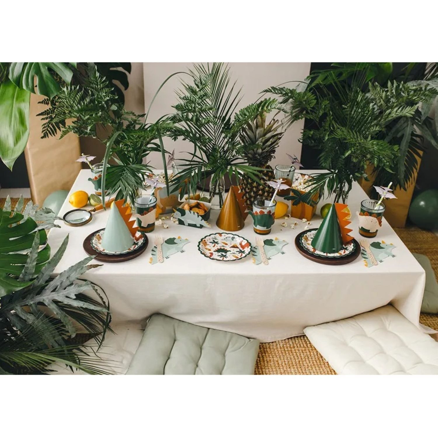 partydeco Hängedekoration Servietten Triceratops, 18x10 cm/12 St.