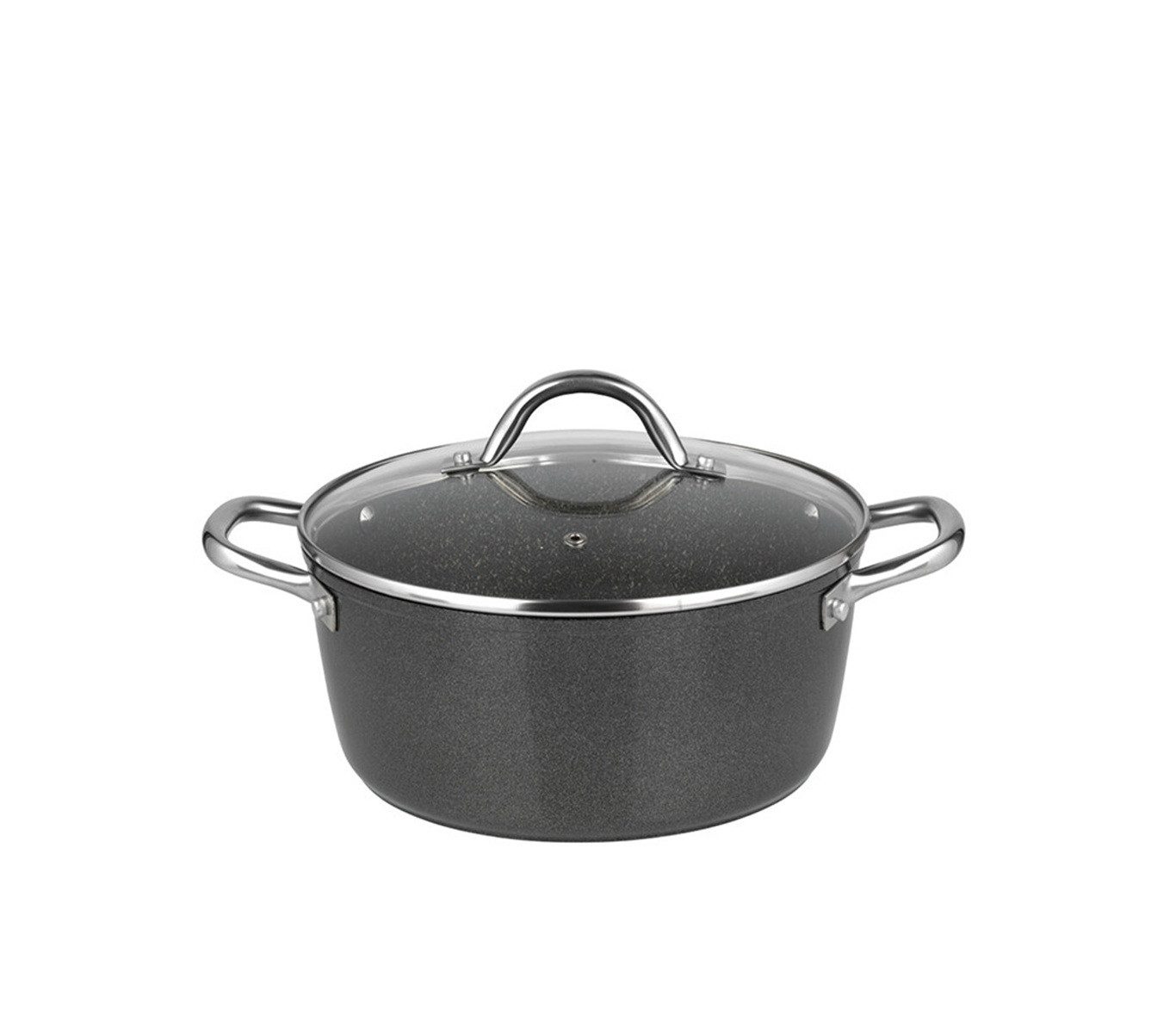 Michelino Bratentopf Marie Bratentopf mit Glasdeckel, ø20 cm, Induktionsgeeignet, Aluminium (1-tlg), Induktionsgeeignet, Antihaftbeschichtet, mit Glasdeckel, ø20 cm