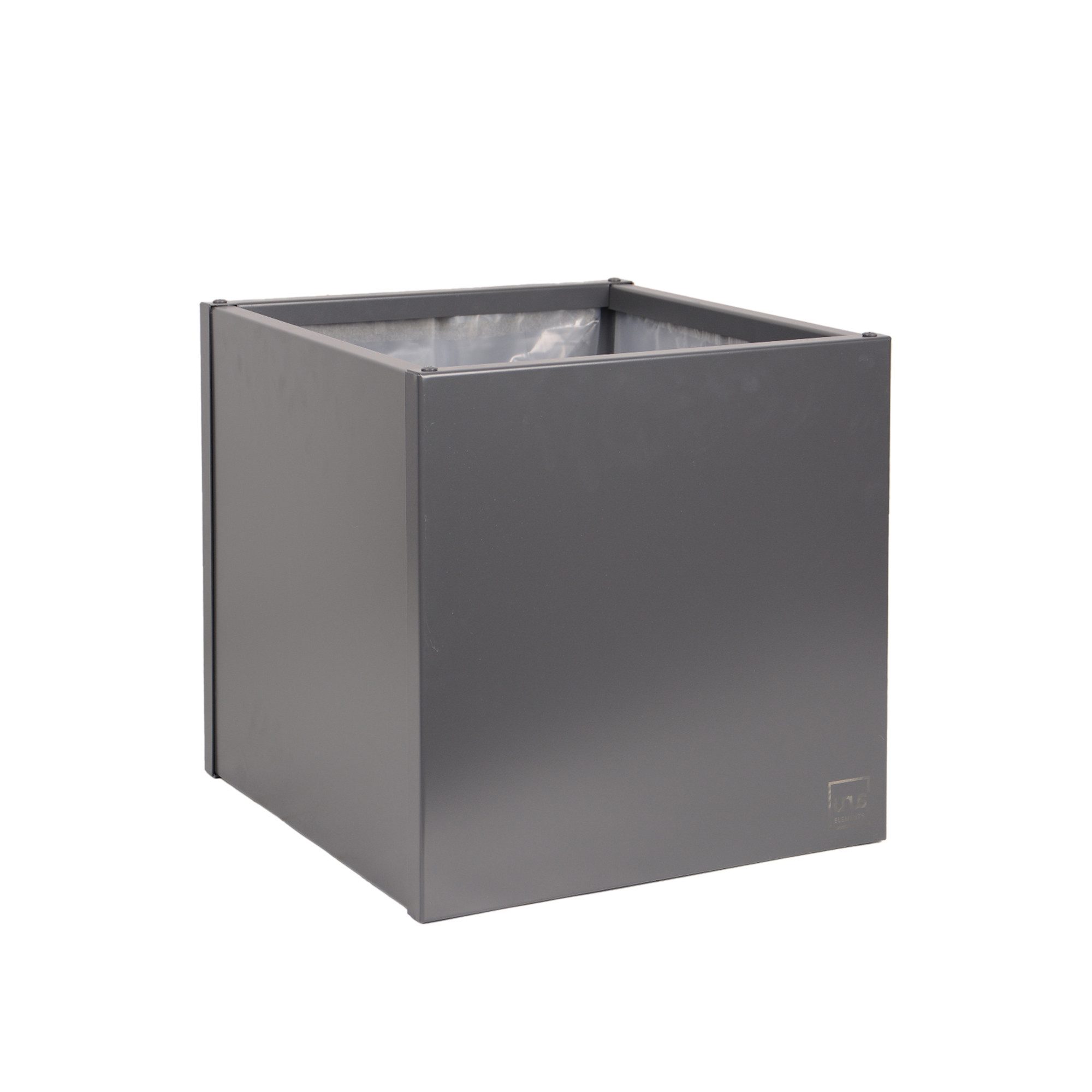 UNUS ELEMENTS Hochbeet Blumenkübel verschiedene Größen inklusive Teichfolieneinsatz (anthrazit), Miniteich, Pflanzkasten Metall, Kräuterbeet Metall, Pflanzkübel