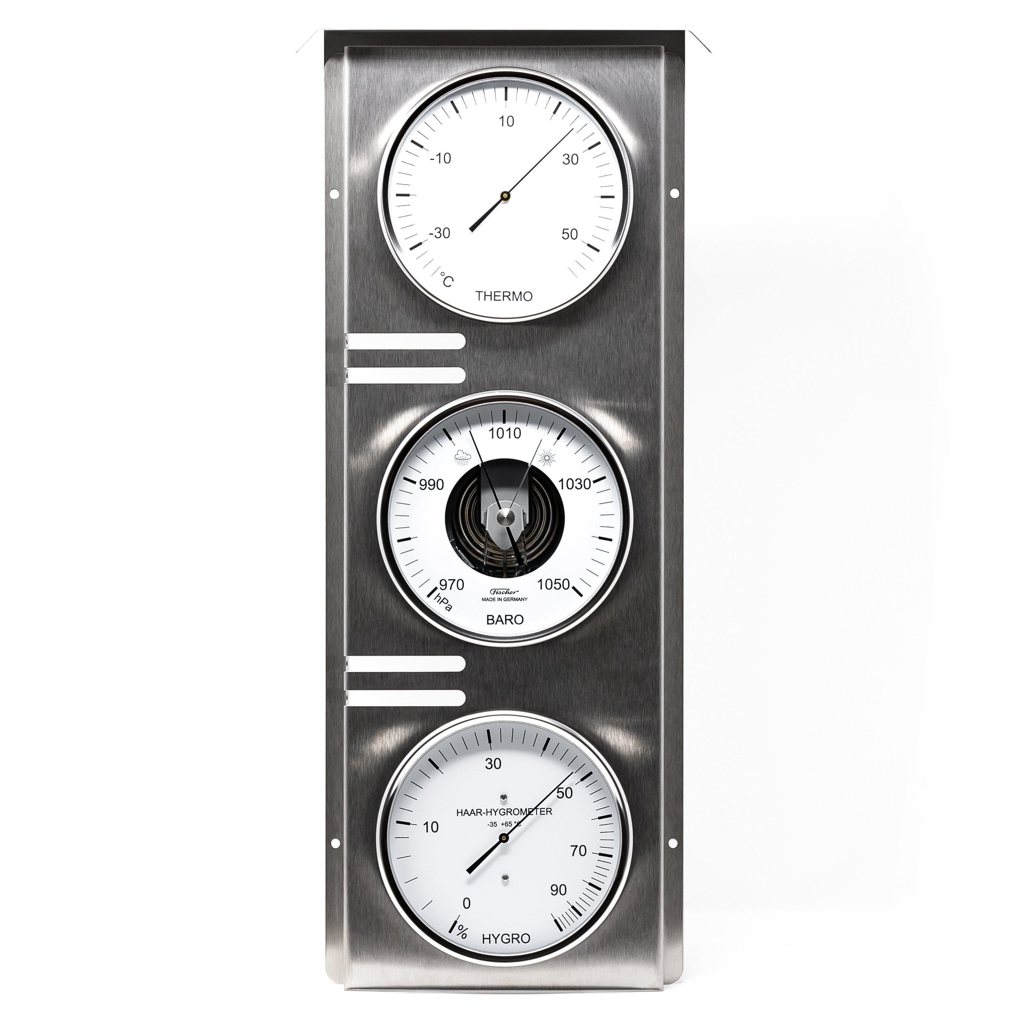 Fischer Fischer 823-01 Außenwetterstation Edelstahl Made in Germany Außenwetterstation