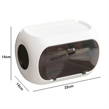 RefinedFlare Toilettenpapierhalter Wasserdichte Taschentuchbox für Badezimmer zur Wandmontage (1-St., Hergestellt aus hochwertigen Materialien), Kein Stanzdesign