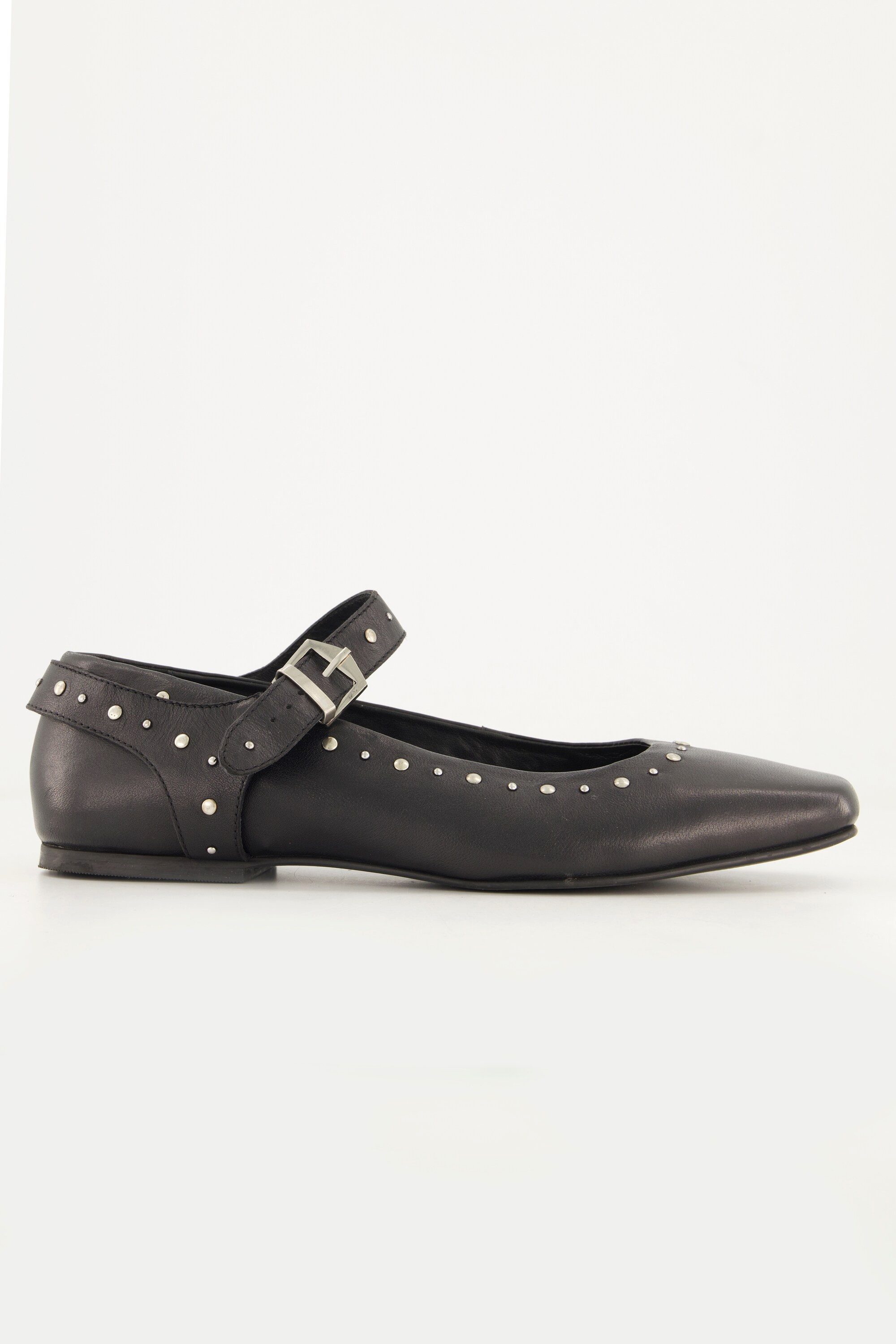 Ulla Popken Leder-Ballerinas Ziernieten Weite H Ballerina günstig online kaufen