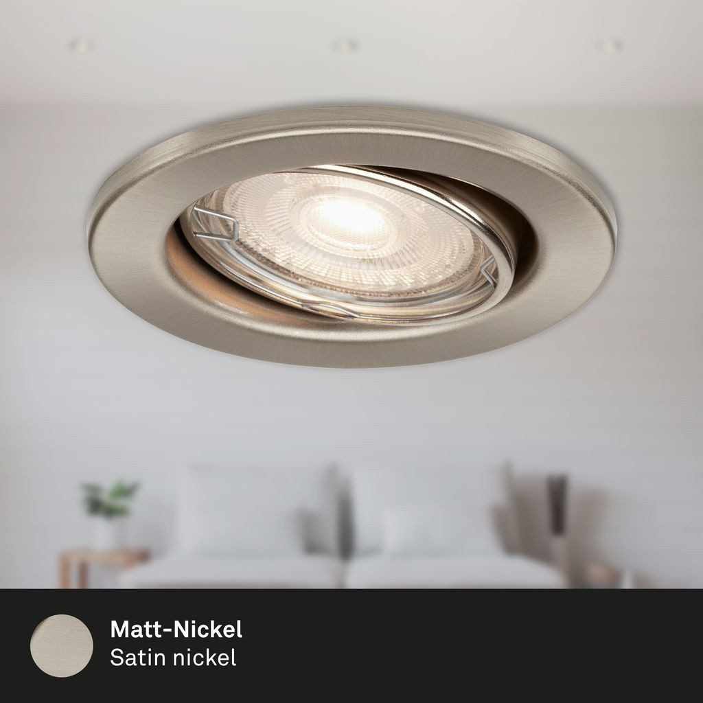 Briloner Leuchten LED Einbaustrahler 7147012, LED wechselbar, 2700K - Extra-Warmweiß