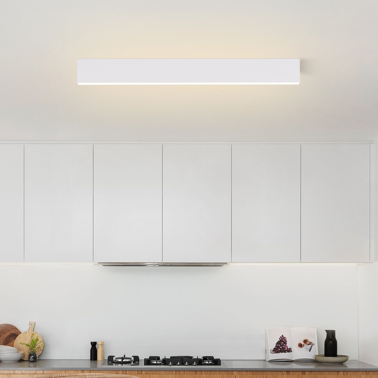 Nettlife Deckenleuchten 50 cm Lange Wohnzimmer Lampe, Dimmbar mit Fernbedie günstig online kaufen