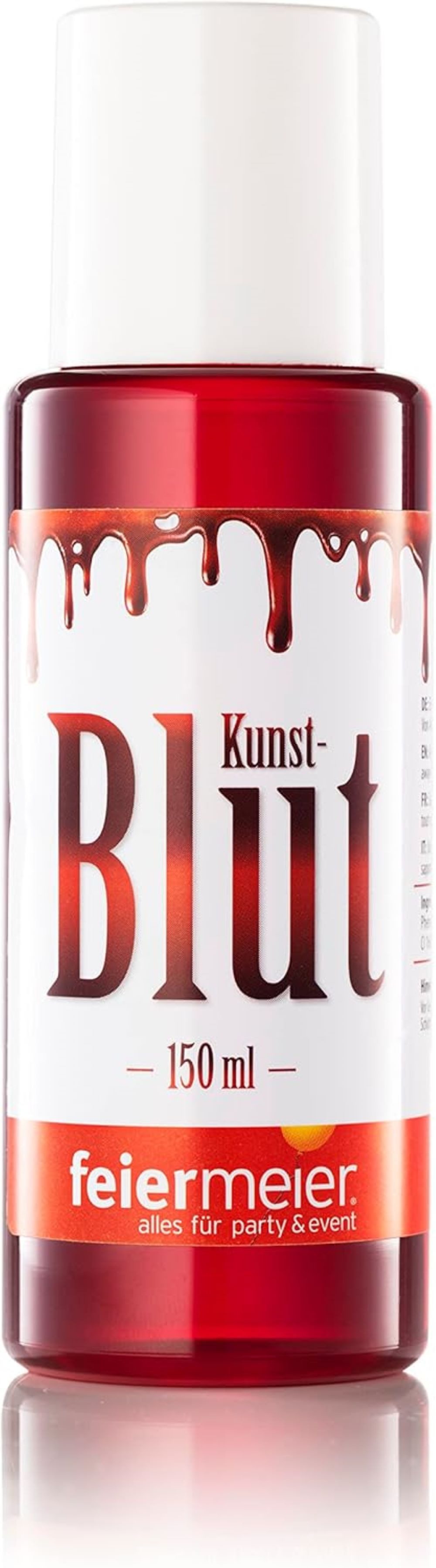 feiermeier Theaterschminke Kunstblut Flasche 150ml, versiegelt - Made in Ger