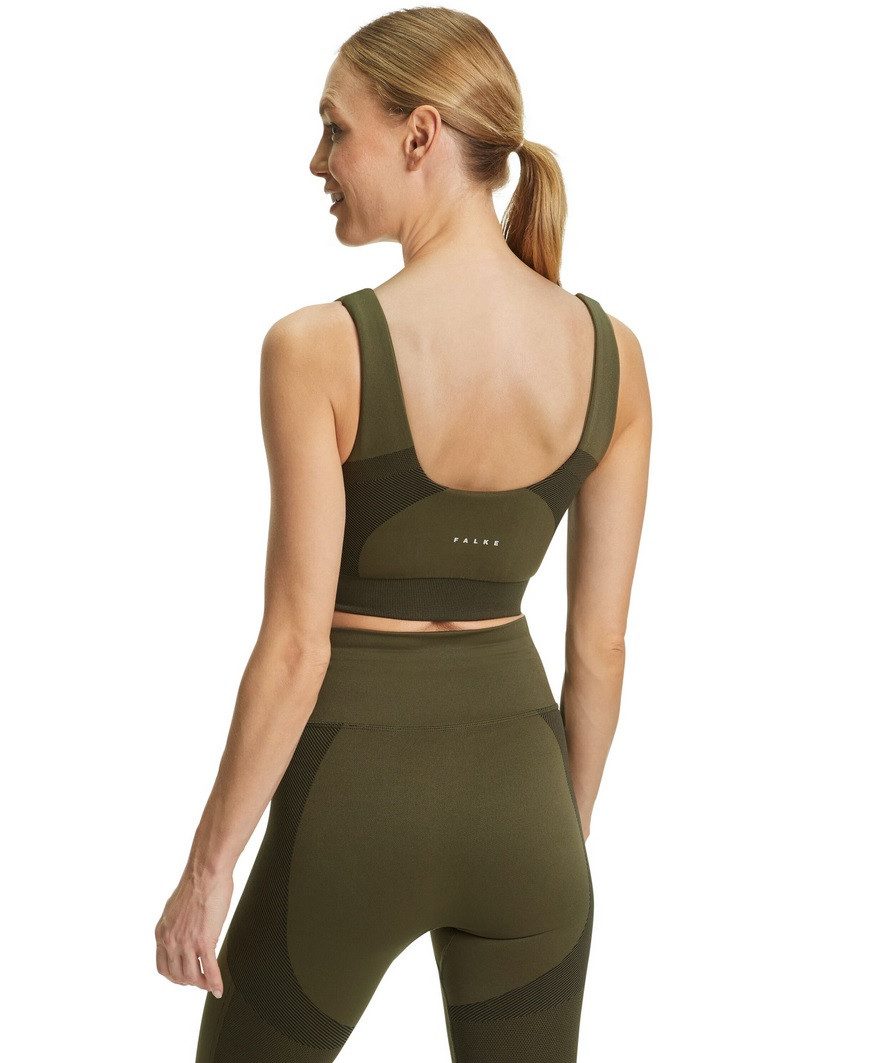 FALKE Sport-BH Funktionsunterwäsche Sport-Bra (nahtlos, Polyamid-Mischung) herbgrün
