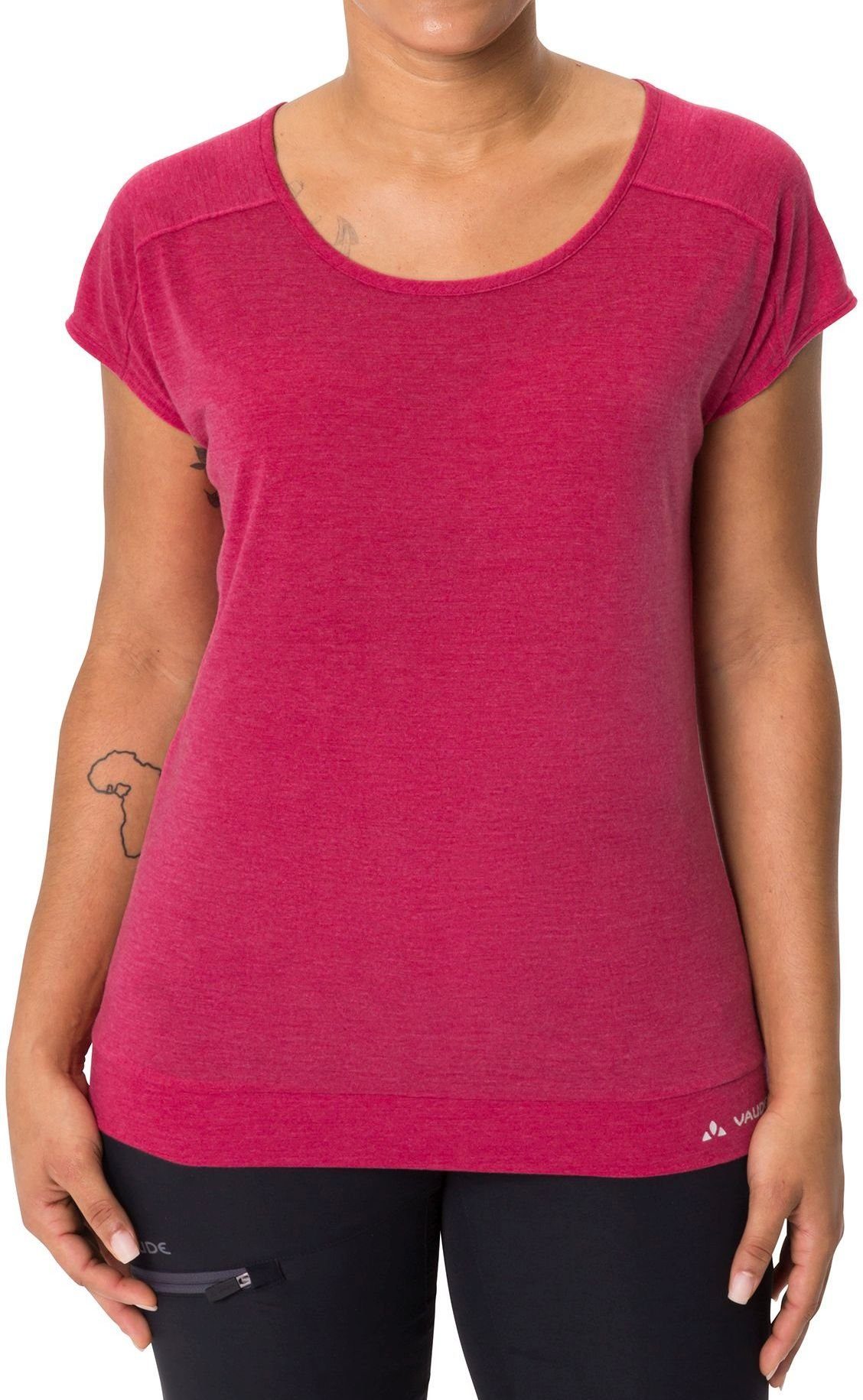 Womens T-Shirt VAUDE T-Shirt Skomer red crimson III