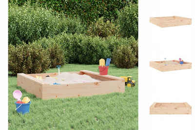 vidaXL Sandkasten Sandkasten mit Sitzen Quadratisch Massivholz Kiefer